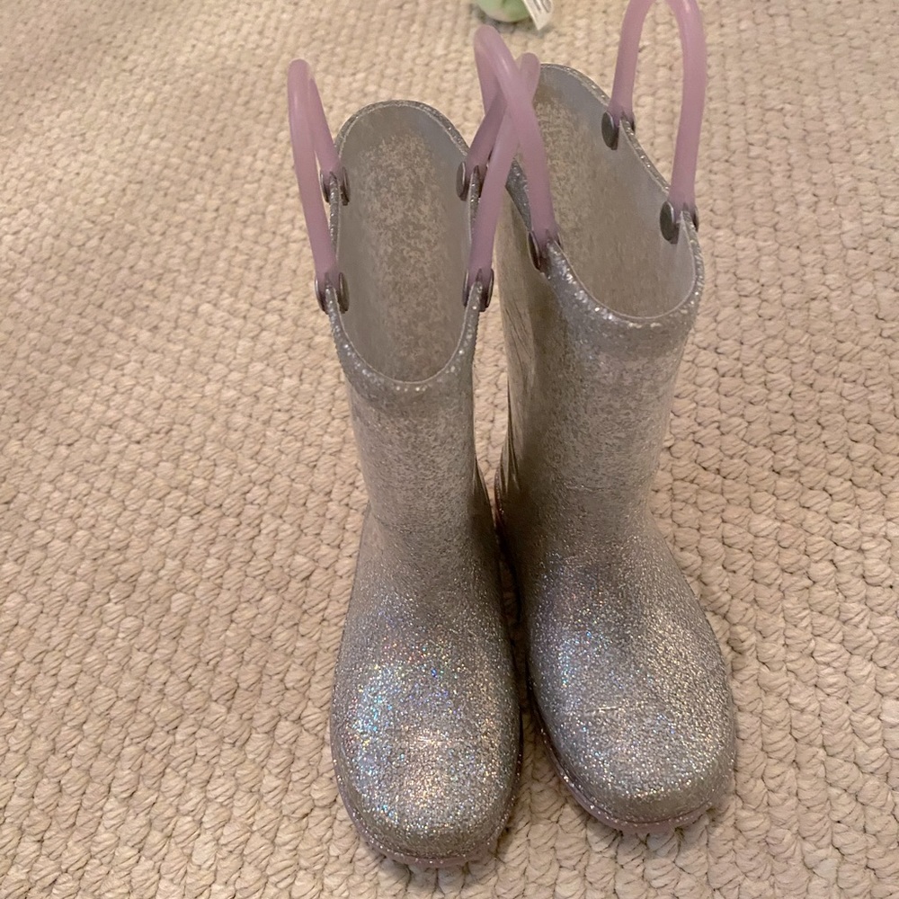 Sparkly rain boots